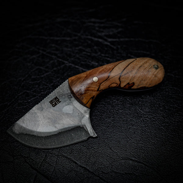 Drop Bear Mini EDC Knife – 440C Stainless & Spalted Maple