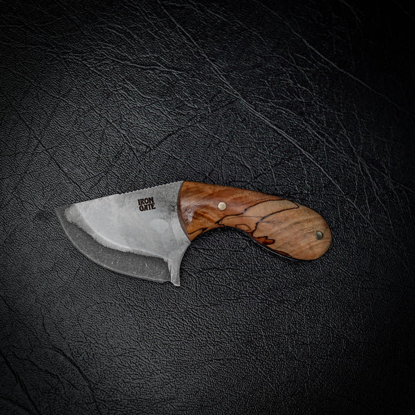 Drop Bear Mini EDC Knife – 440C Stainless & Spalted Maple