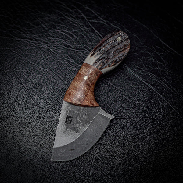 Drop Bear Mini EDC Knife – 440C Stainless, Blackwood & Deer Antler