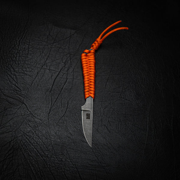 80CrV2 Paracord Utility Knife – Orange Wrap