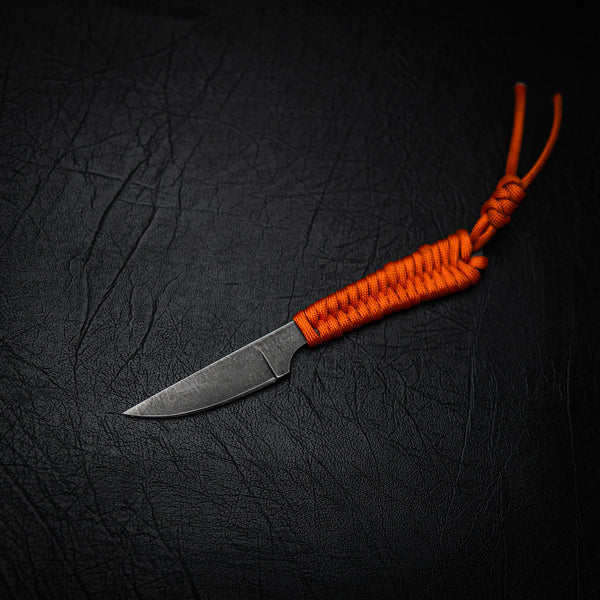 80CrV2 Paracord Utility Knife – Orange Wrap