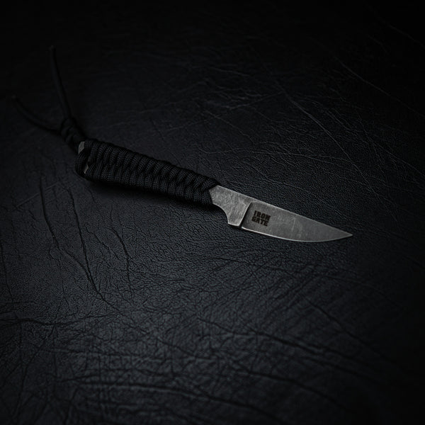 80CrV2 Paracord Utility Knife – Black Wrap