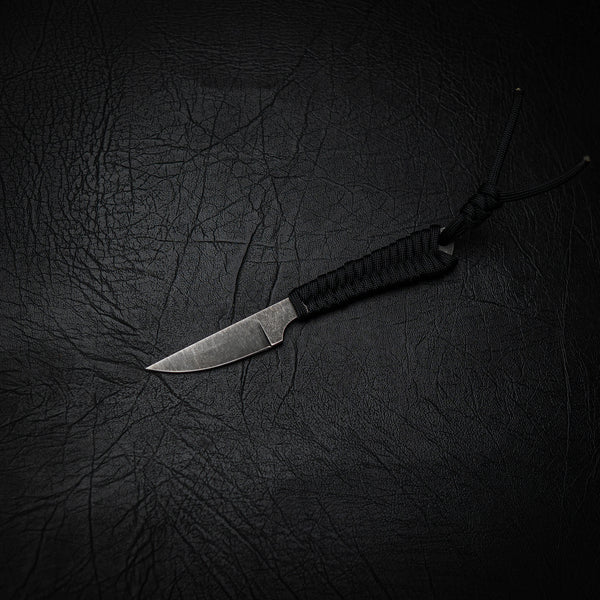 80CrV2 Paracord Utility Knife – Black Wrap