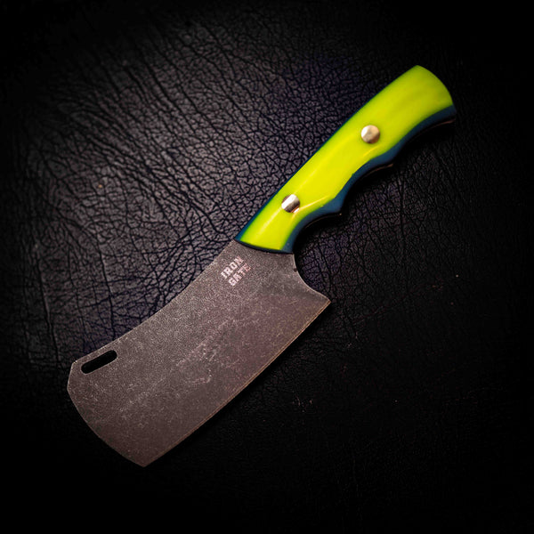 Mini Cleaver — Fluorocarbon Glow, Yellow & Blue