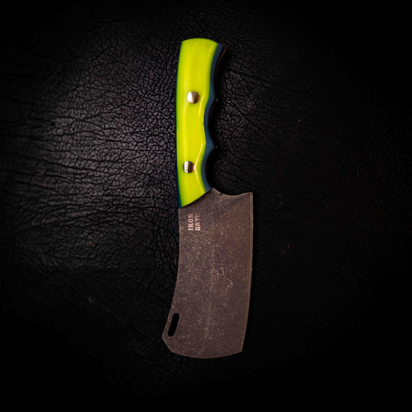 Mini Cleaver — Fluorocarbon Glow, Yellow & Blue
