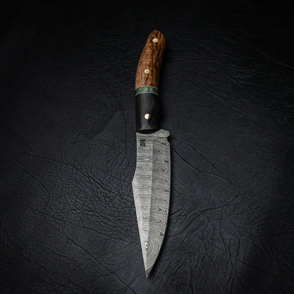 Ladder Damascus Hunter – Segmented Exotic Woods