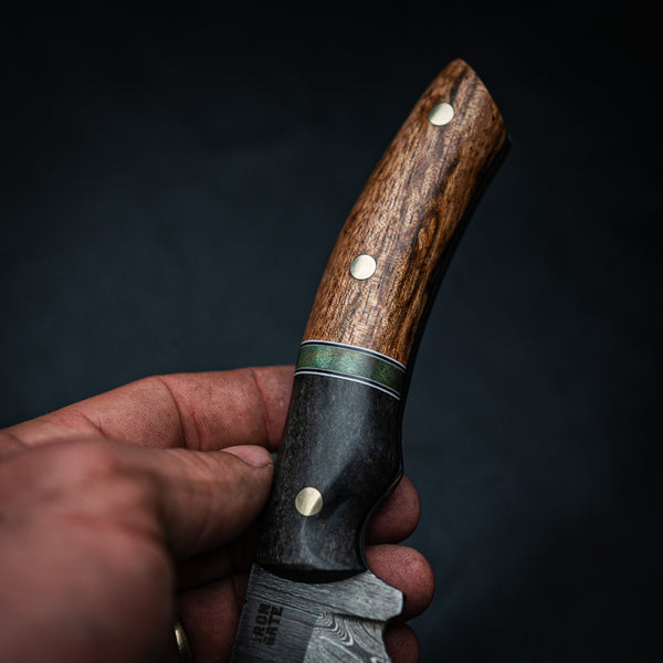 Ladder Damascus Hunter – Segmented Exotic Woods