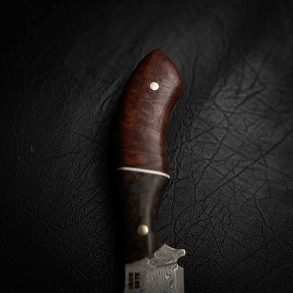 Mini Skinner — Dyed Curly Birch, G10 & Ringed Gidgee