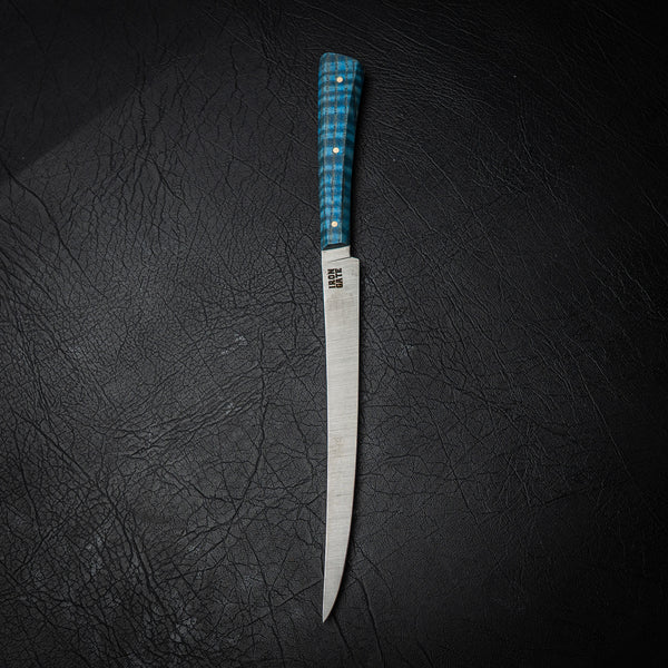 Flexxy Fillet – Blue Dyed Curly Maple Handle