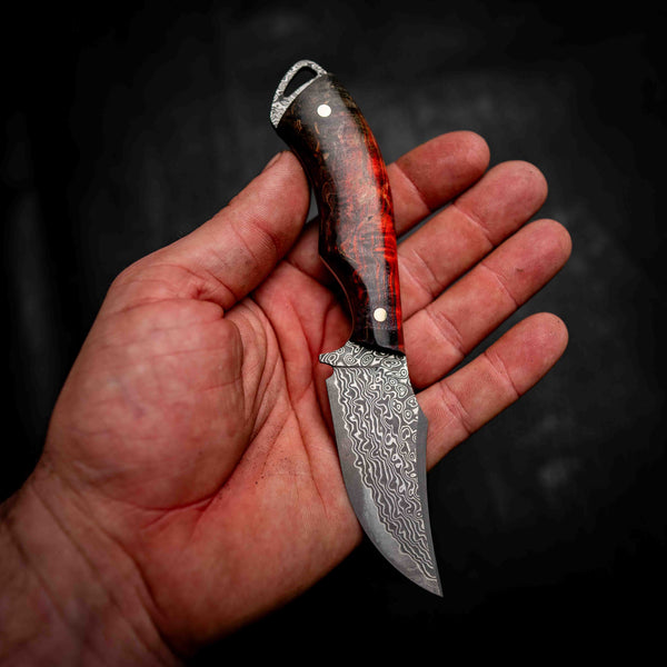 Mini Skinner — Red & Purple Curly Maple
