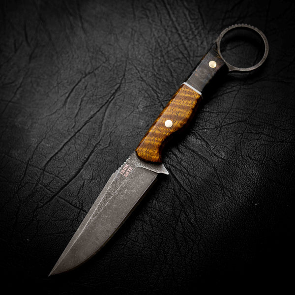The Crow — Dyed Birch, G10 & Curly Mango