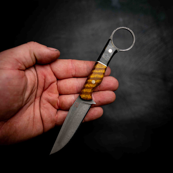 The Crow — Dyed Birch, G10 & Curly Mango