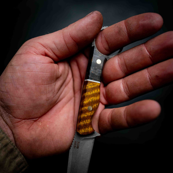 The Crow — Dyed Birch, G10 & Curly Mango