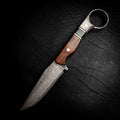 The Crow — Damascus | Tasmanian Blackwood, Brass, TruStone & Deer Antler