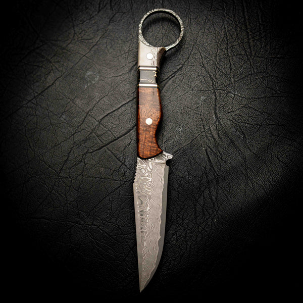 The Crow — Damascus | Tasmanian Blackwood, Brass, TruStone & Deer Antler
