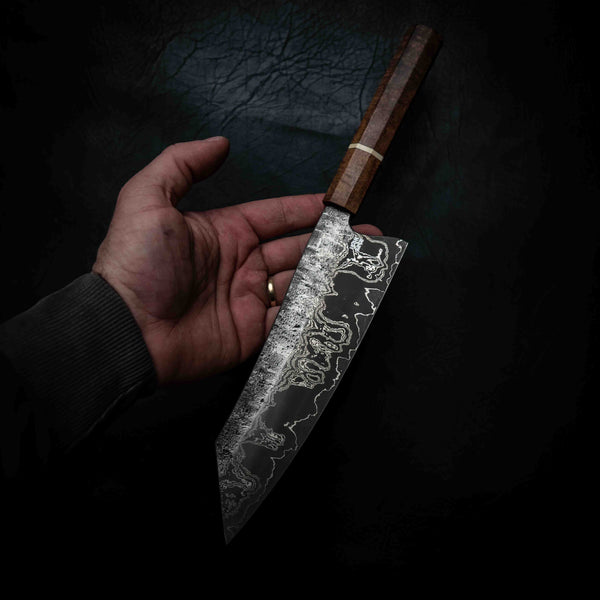 Bunka | 52100 Damascus San Mai, Tasmanian Blackwood Wa Handle