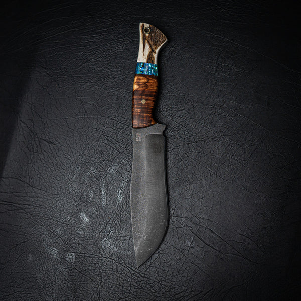 Bear Knife – Gidgee, Abalone and Antler