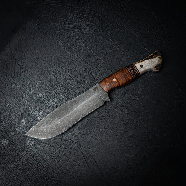 Bear Knife – Gidgee, Copper Trustone and Deer Antler