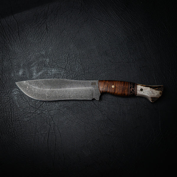 Bear Knife – Gidgee, Copper Trustone and Deer Antler
