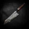Bunka | 52100 Damascus San Mai, Deer Antler & Dyed Birch