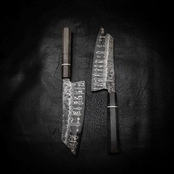 Santoku | 52100 San Mai, Dyed Birch Wa Handle