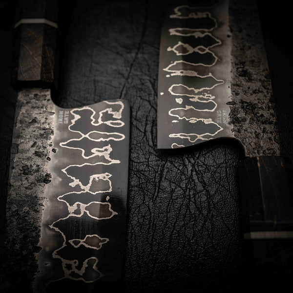 Santoku | 52100 San Mai, Dyed Birch Wa Handle