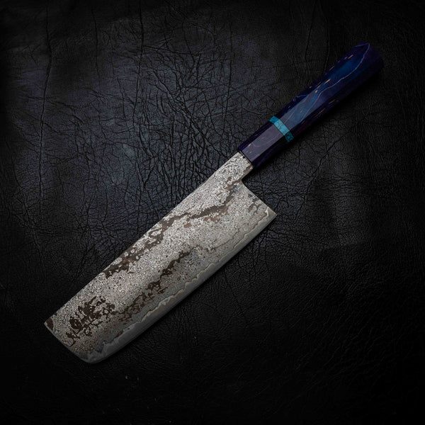 Nakiri | M390 Stainless Damascus, Purple Maple & TruStone