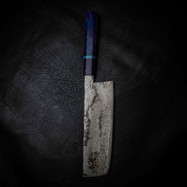 Nakiri | M390 Stainless Damascus, Purple Maple & TruStone