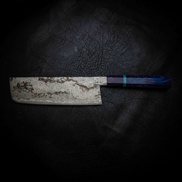 Nakiri | M390 Stainless Damascus, Purple Maple & TruStone