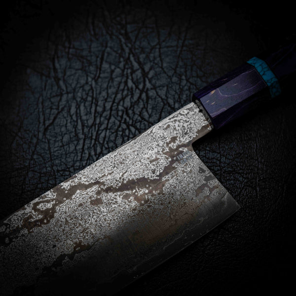 Nakiri | M390 Stainless Damascus, Purple Maple & TruStone