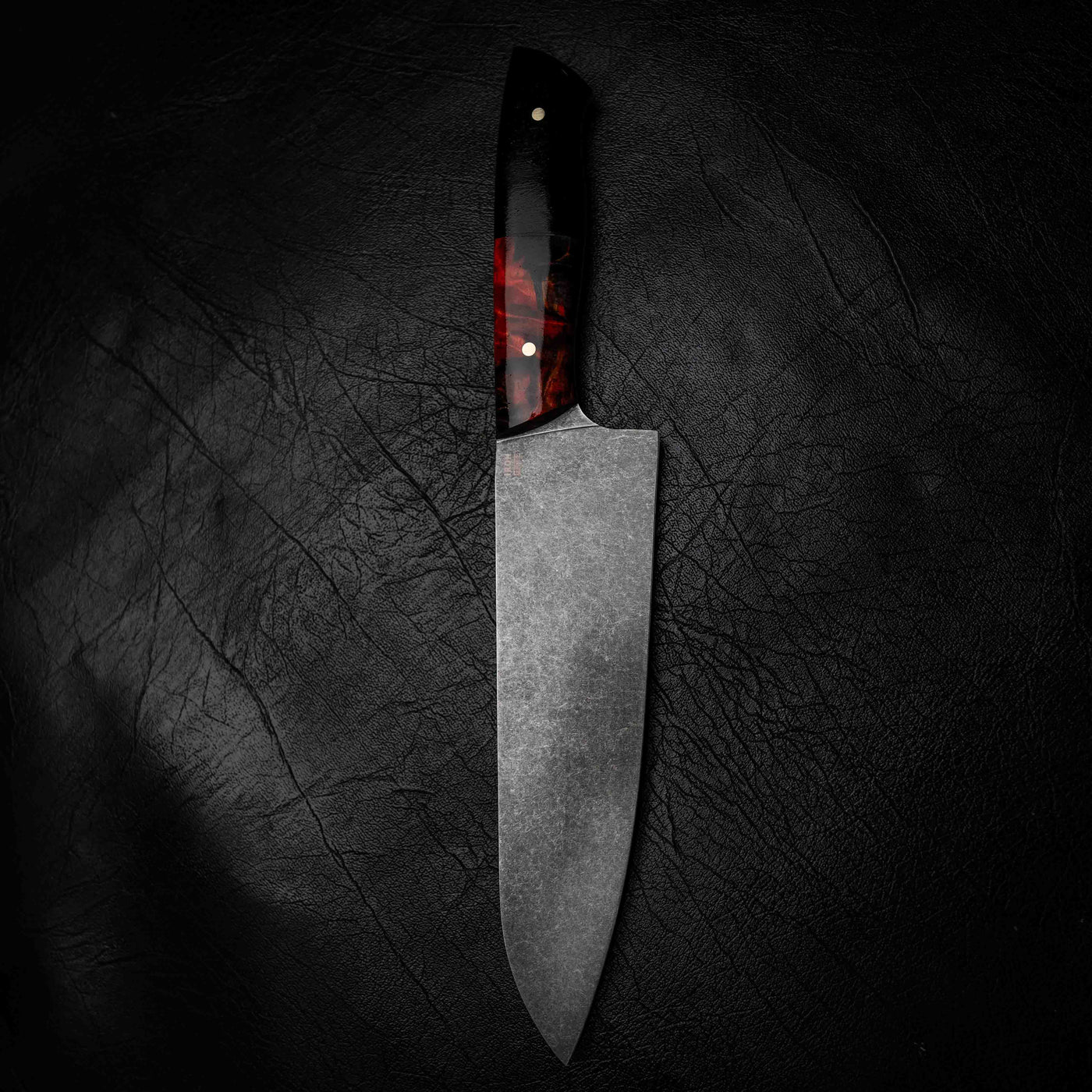 Santoku | 12C27 Stainless, Red Maple Burl & African Blackwood