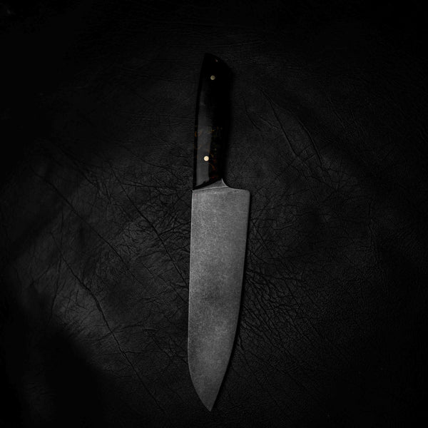 Santoku | 12C27 Stainless, Dark Maple Burl & African Blackwood