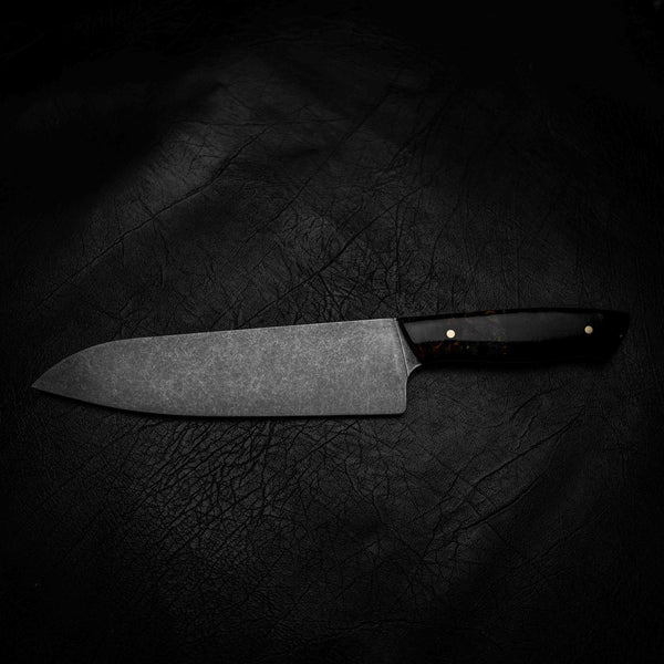 Santoku | 12C27 Stainless, Dark Maple Burl & African Blackwood