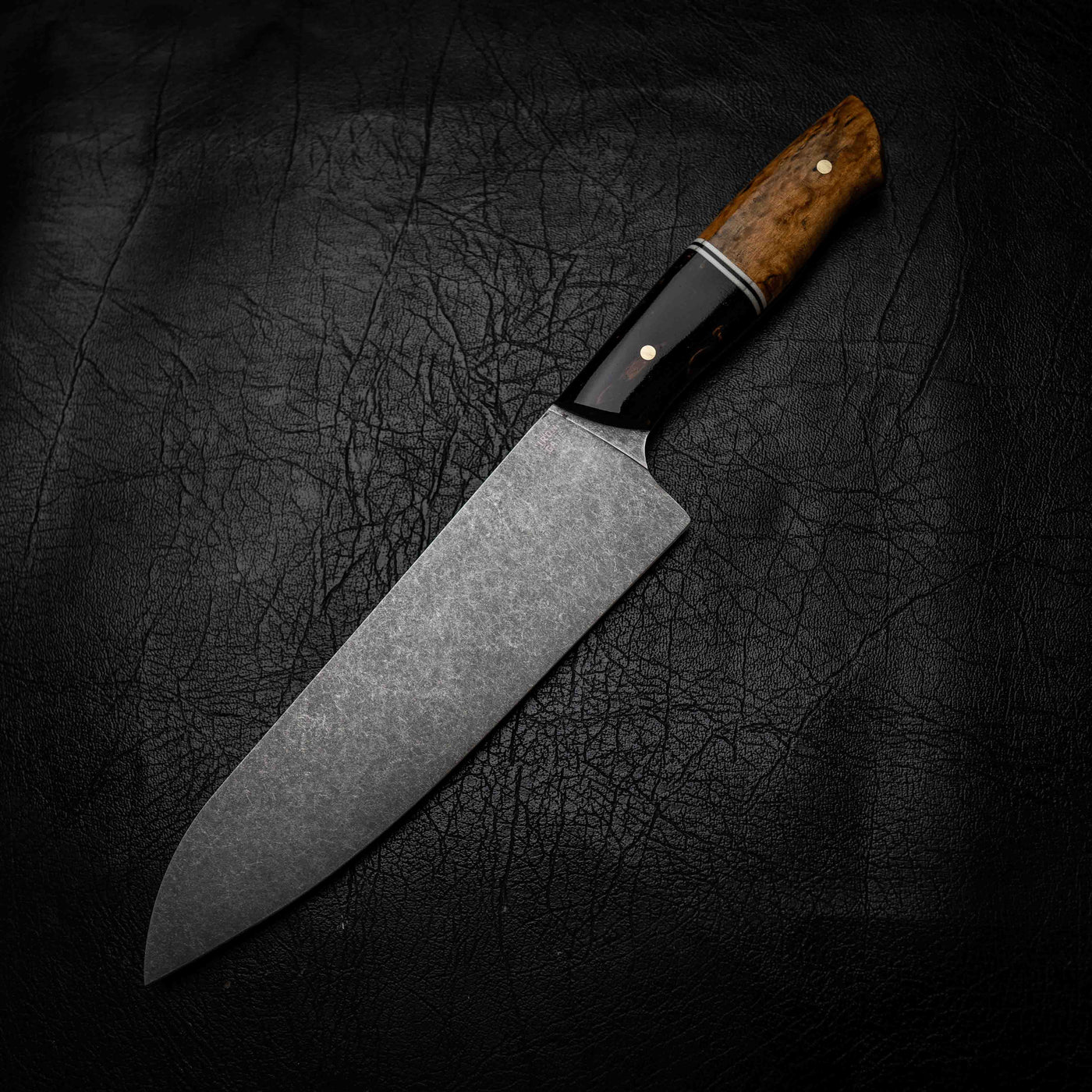 Santoku | 12C27 Stainless, Dark Maple Burl, G10 & Curly Birch