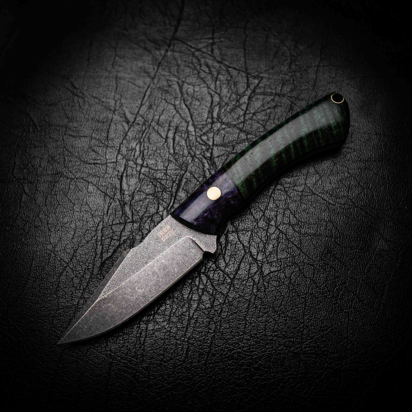 Wedgetail — Purple Dyed Birch & Green Curly Mango