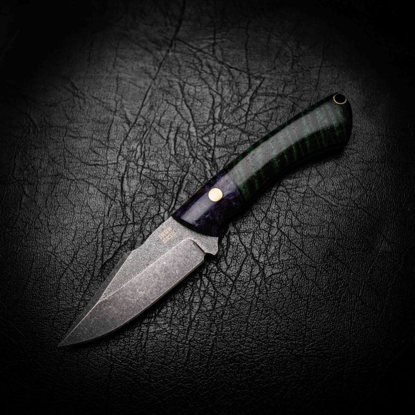 Wedgetail — Purple Dyed Birch & Green Curly Mango