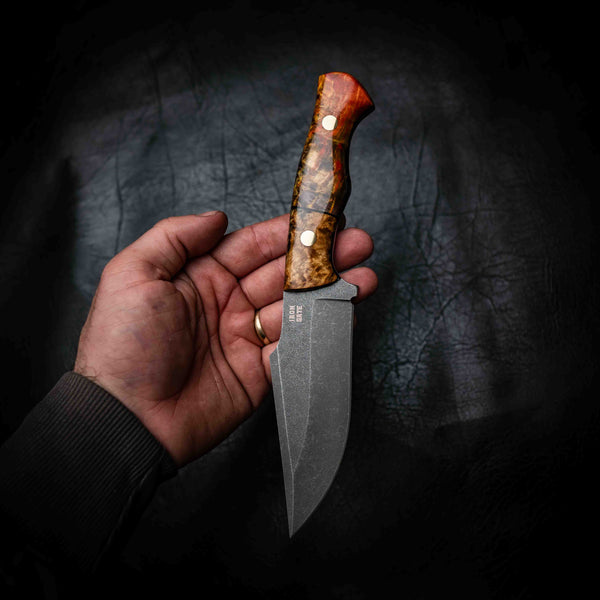 Wide Hunter — Red & Gold Curly Birch