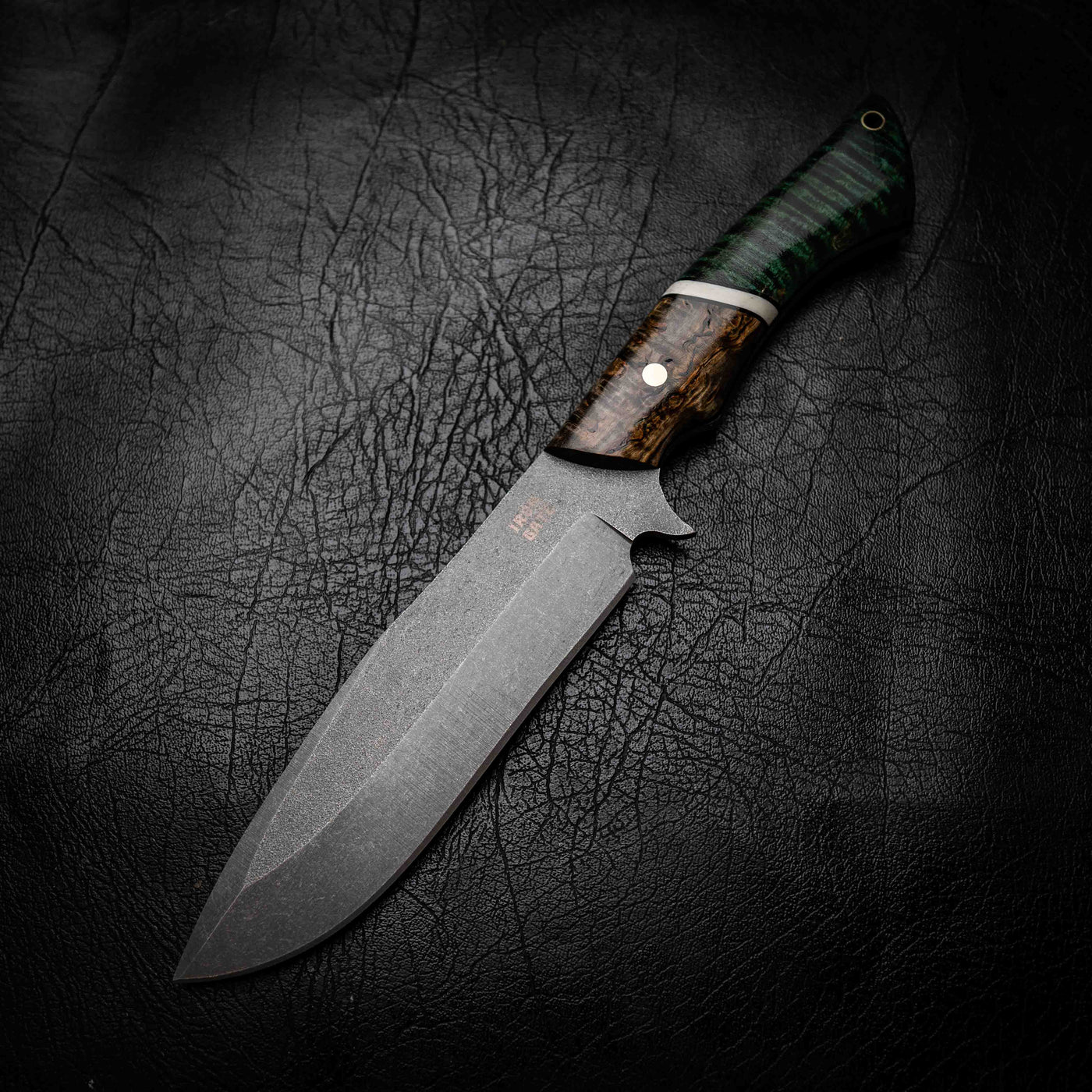 Small Bowie — Curly Birch, Bone & Emerald Curly Mango