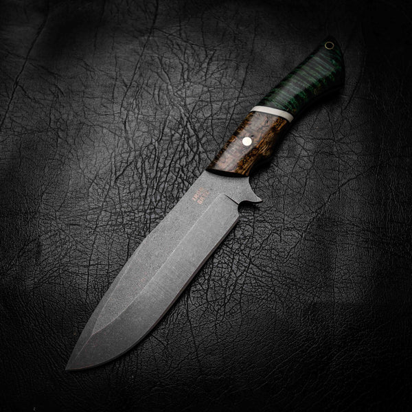 Small Bowie — Curly Birch, Bone & Emerald Curly Mango