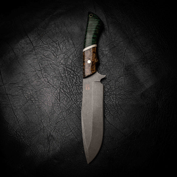 Small Bowie — Curly Birch, Bone & Emerald Curly Mango