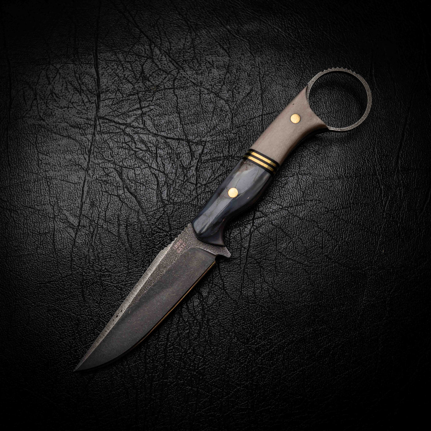 The Crow — Mammoth Ivory, Double Brass & Deer Antler