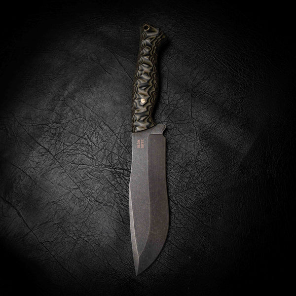 Bear Knife — 3-Layer Camo G10, Rock Face