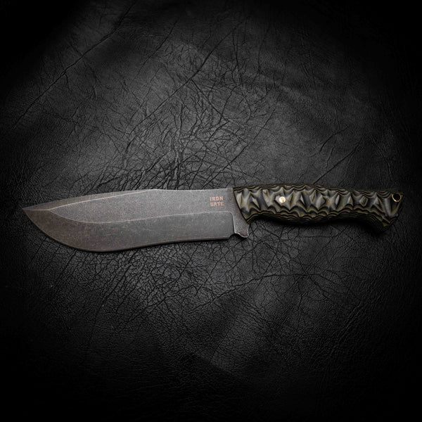 Bear Knife — 3-Layer Camo G10, Rock Face