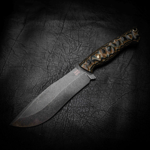 Bear Knife — 5-Layer Camo G10, Rock Face