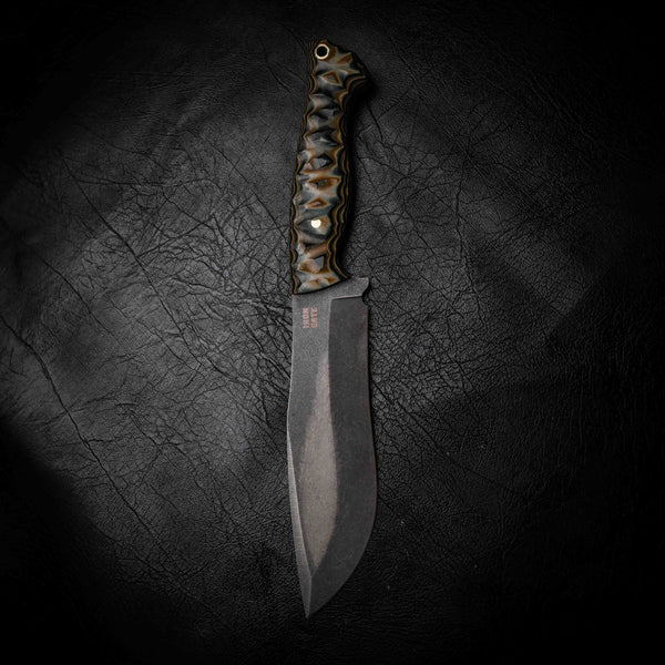 Bear Knife — 5-Layer Camo G10, Rock Face