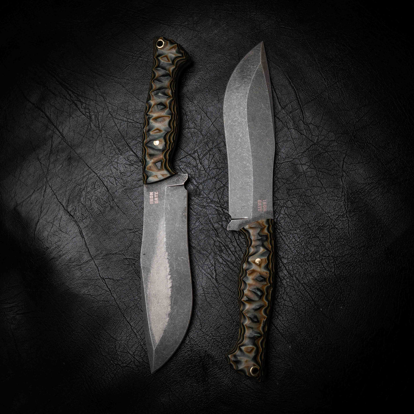 Bear Knife — 5-Layer Camo G10, Rock Face