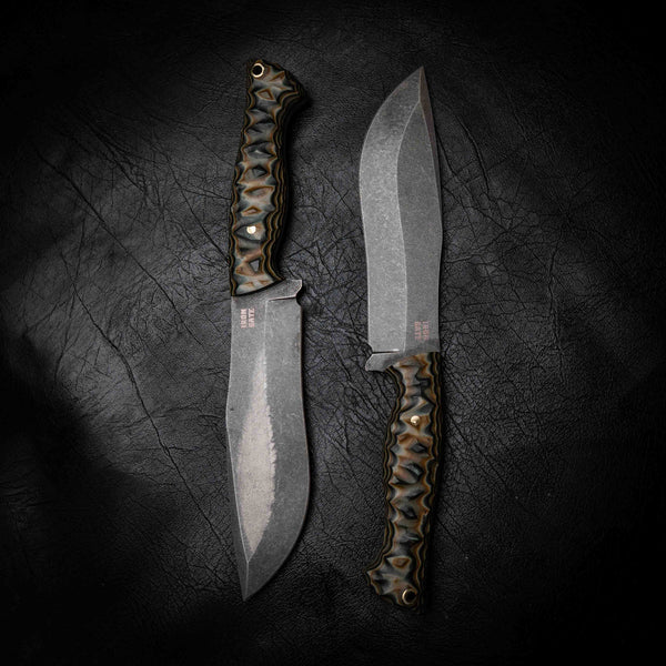 Bear Knife — 5-Layer Camo G10, Rock Face