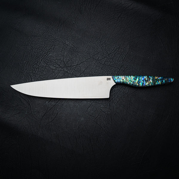Large Chef Knife – Full Abalone Handle