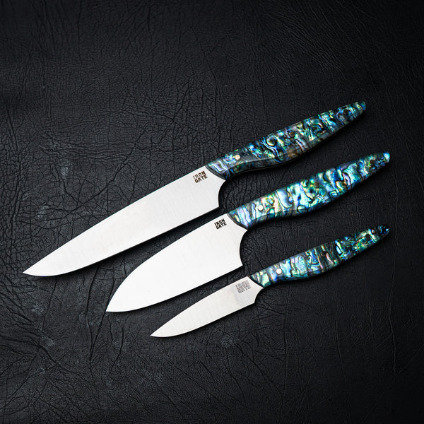 Kitchen Series 3-Piece Small Set – Full Abalone Handles