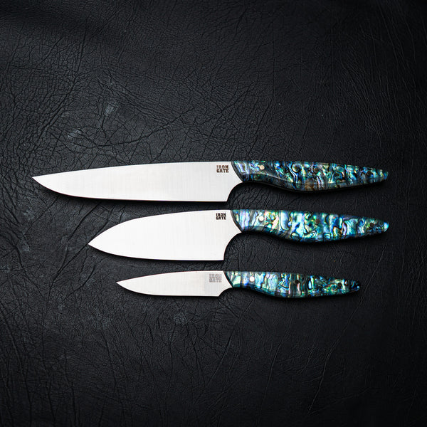 Kitchen Series 3-Piece Small Set – Full Abalone Handles